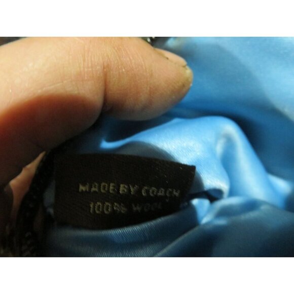 Coach Hamptons Herringbone Tweed Wool, Suede & Leather Trim Turnlock Wristlet - Picture 3 of 6